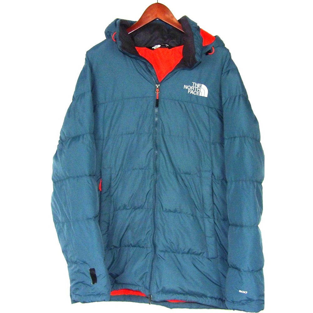The North Face Teal Hooded Zip-Up 600 Down Puffer Parka Jacket Men's Large